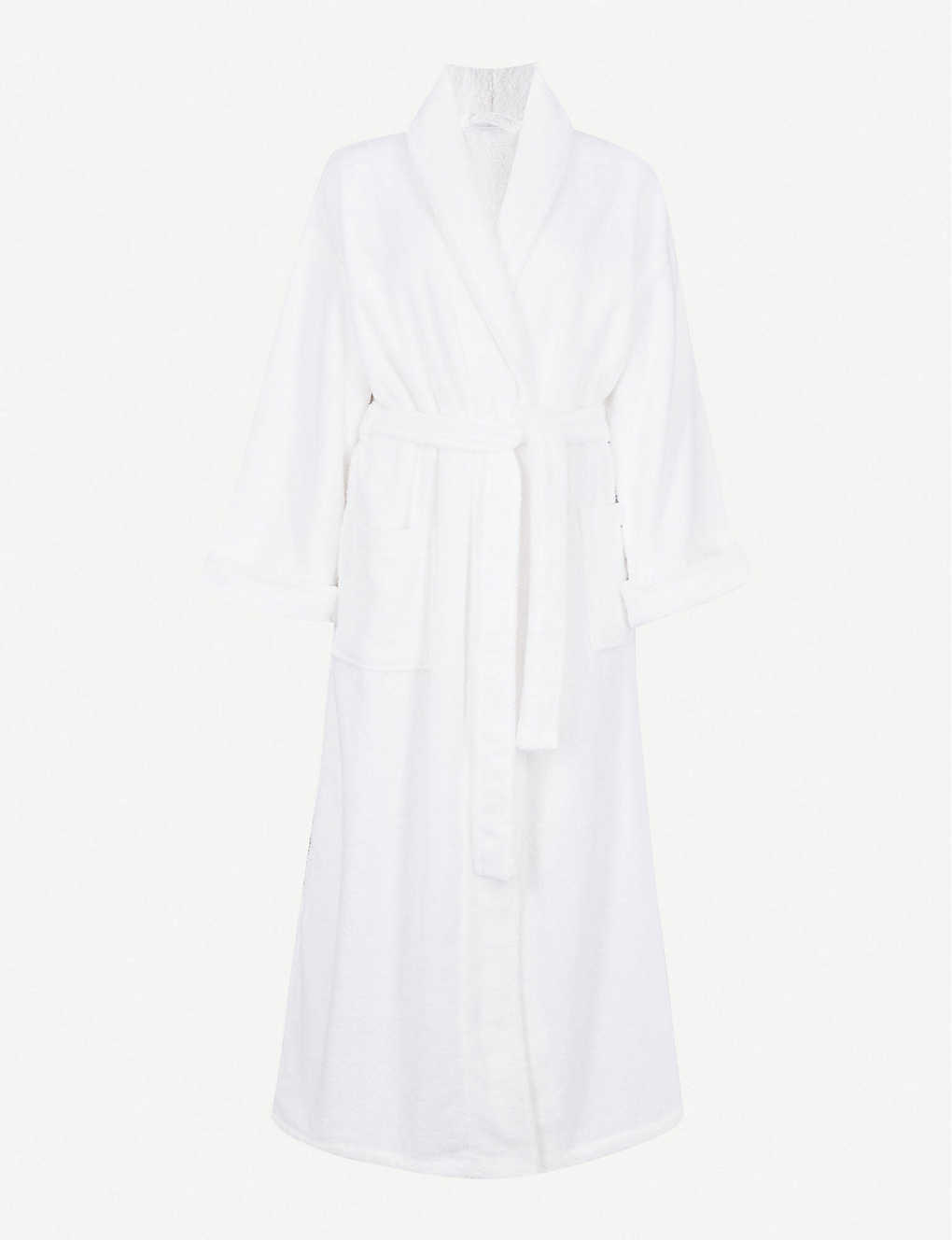 THE WHITE COMPANY Rbg^IO hbVO KE Cotton-towelling dressing gown #WHITE