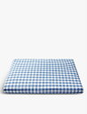 THE LITTLE WHITE COMPANY ギンガム シングル フィット コットン シート 90cm x190cm Gingham single fitted cotton sheet 90cm x 190cm #Blue