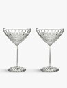 WATERFORD アイリッシュ レース クリスタルグラス マティーニ グラス 2個セット Irish Lace crystal-glass martini glasses set of two