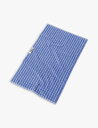 TEKLA SG{X I[KjbNRbg nh ^I 50cm x 90cm Logo-embossed organic-cotton hand towel 50cm x 90cm #Blue