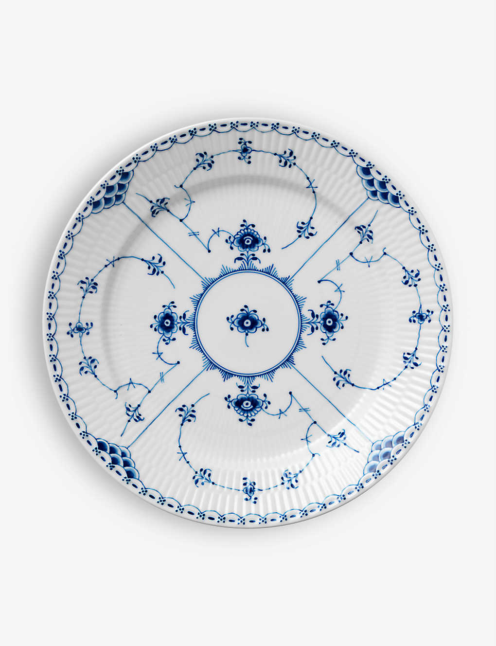 ROYAL COPENHAGEN u[ t[g n[t [X |[ZC v[g 27cm Blue Fluted Half Lace porcelain plate 27cm