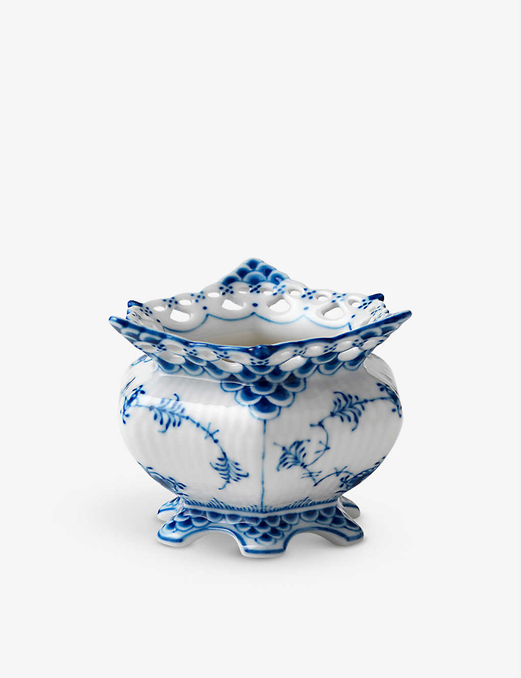 ROYAL COPENHAGEN ֥롼 ե롼 ե 졼 ݡ쥤 奬ܥ 140ml Blue Fluted Full Lace porcelain sugar bowl 140ml