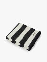 TEKLA ストライプ ウール スロー Striped wool throw #BLACK