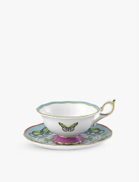 WEDGWOOD メナジェリー ボタニカルプリント ポーセレイン ティーカップ アンド ソーサー セット Menagerie botanical-print porcelain teacup and saucer set