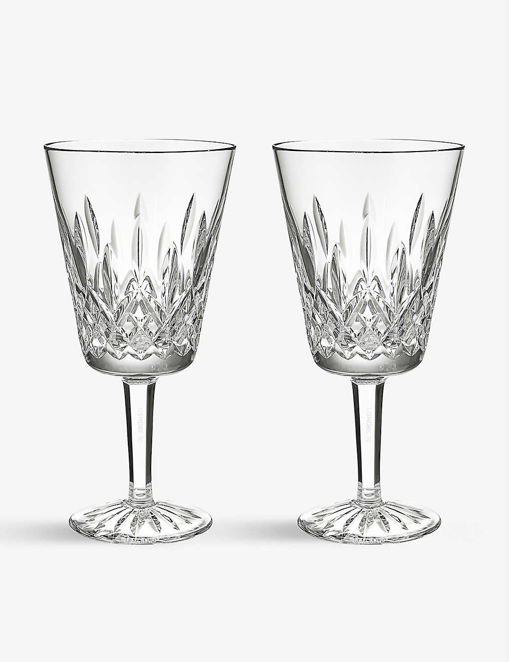 WATERFORD リズモア 1952 ミディアム クリスタルグラス ゴブレット 2個セット Lismore 1952 medium crystal-glass goblets set of two