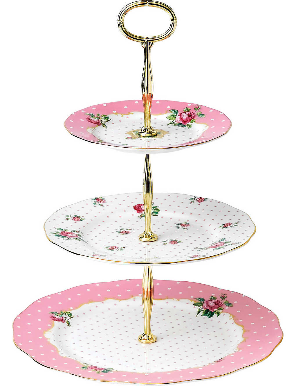 ROYAL ALBERT `[L[ sN X[eBA[ P[L X^h Cheeky Pink three-tier cake stand