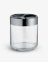 ALESSI ジュリエッタ グラス アンド ステンレススチール ジャー 12.3cm Julieta glass and stainless steel jar...