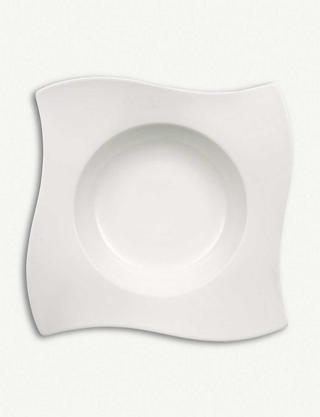 VILLEROY & BOCH j[ EF[u pX^ {E C v~A |[ZC 28cm New Wave Pasta Bowl in premium porcelain 28cm #WHITE