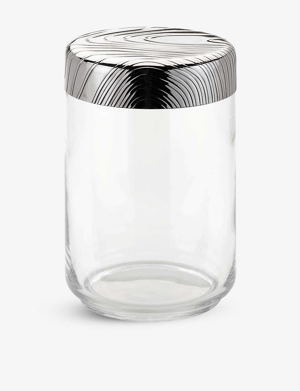 ALESSI ヴィニール グラス ジャー 15.8cm Veneer glass jar 15.8cm #CLEAR