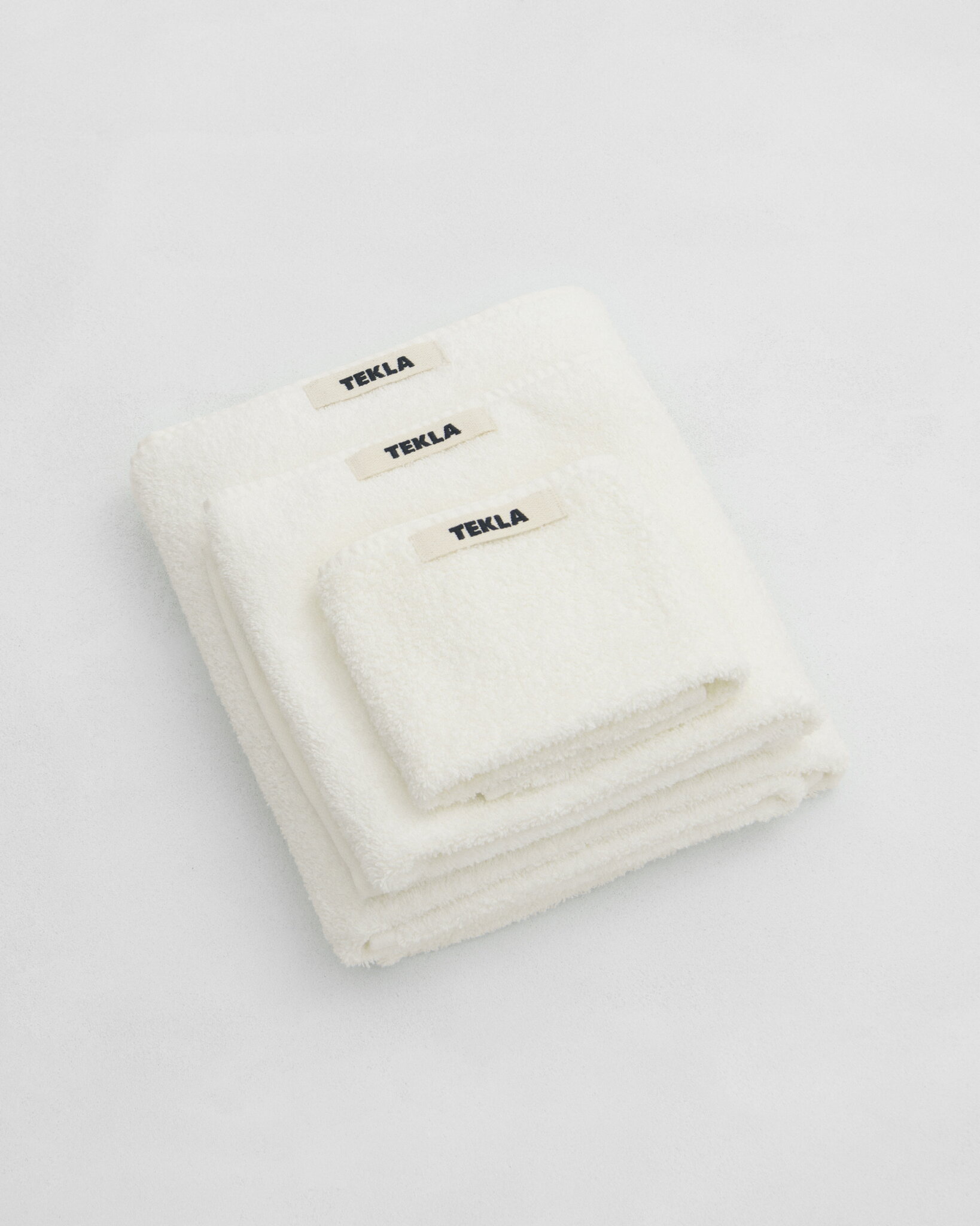 Tekla 100% Organic Cotton Guest Towel 100%オーガニックコットン ゲストタオル 1枚入り 【白】