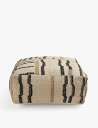 SOHO HOME }COW[g&Rbg tANbV 60cm x 60cm Mallaig jute and cotton-blend floor cushion 60cm x 60cm