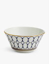 WEDGWOOD ルネッスゴールド 金色グラフィックパターン ボーンチャイナ 茶碗 11.5cm Renaiss Gold gilded graphic-pattern bone-china rice bowl 11.5cm(3)