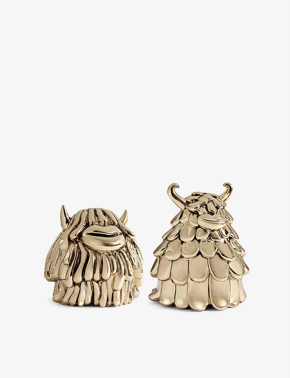 L'OBJET ニキ&サイモン 24カラット 金メッキ黄銅 塩&こしょう入れ Niki and Simon 24ct gold-plated brass salt and pepper shakers