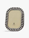 L'OBJET キューバンリンク プラチナムメッキ ガラスフォトフレーム 6インチ x 4インチ Cuban Link platinum-plated glass photo frame 6” x 4”