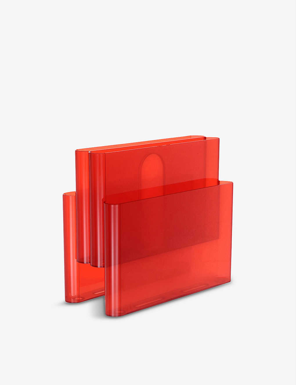 KARTELL トランスルセント 4ポケット プラスチック 雑誌ラック 34.5cm Translucent four-pocket plastic magazine rack 34.5cm