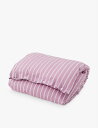 楽天Global HomesTEKLA ストライププリント オーガニック コットンパーケール シングルデュベカバー 220cm x 140cm Stripe print organic cotton-percale single duvet cover 220cm x 140cm PINK