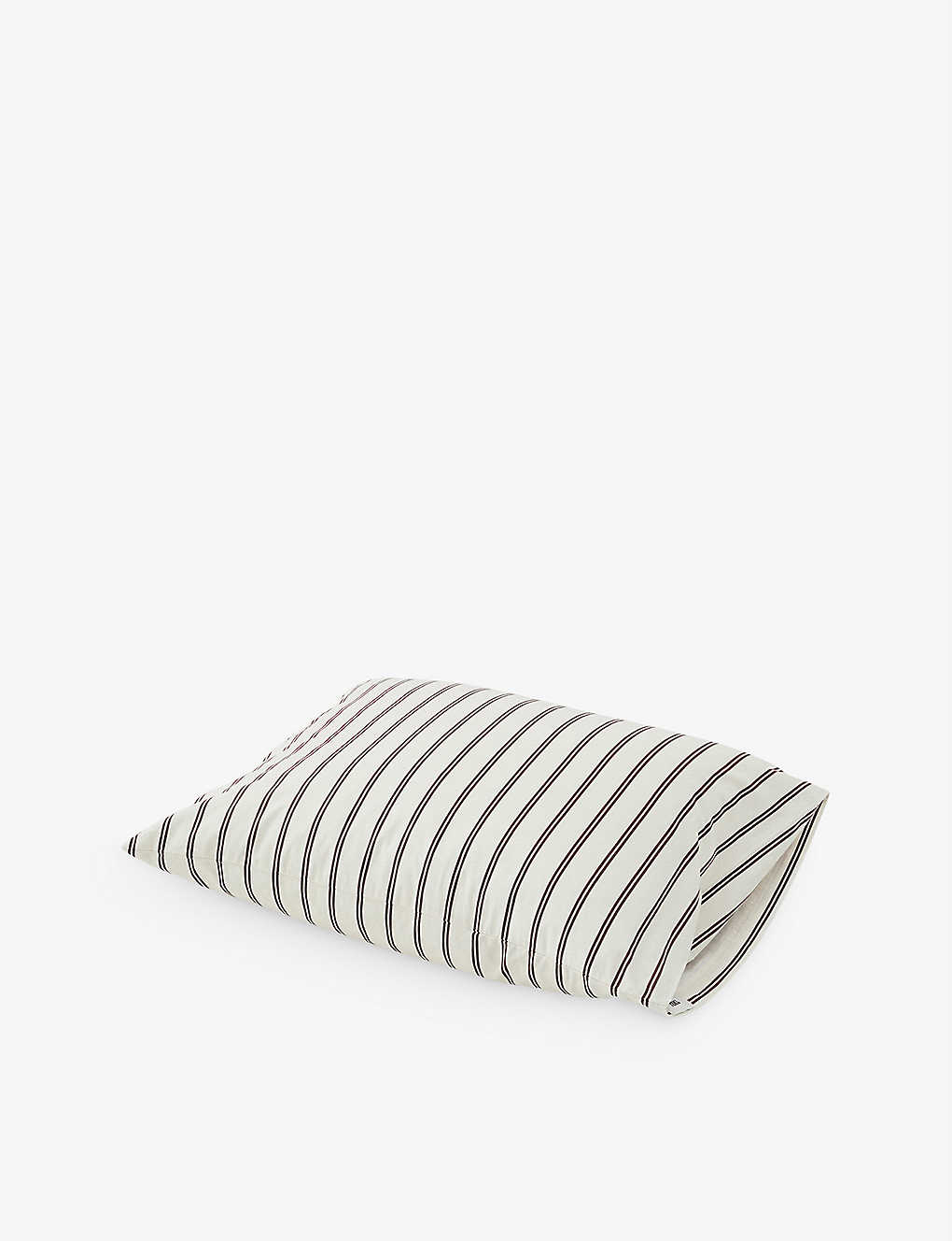 TEKLA ストライプ オーガニックコットン 枕カバー 50cm x 70cm Stripe organic-cotton pillowcase BEIGE hopper stripes