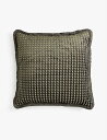 SOHO HOME `[X [W 􉽊whJ DNbV 65cm x 65cm Charis large geometric-embroidered woven cushion 65cm x 65cm