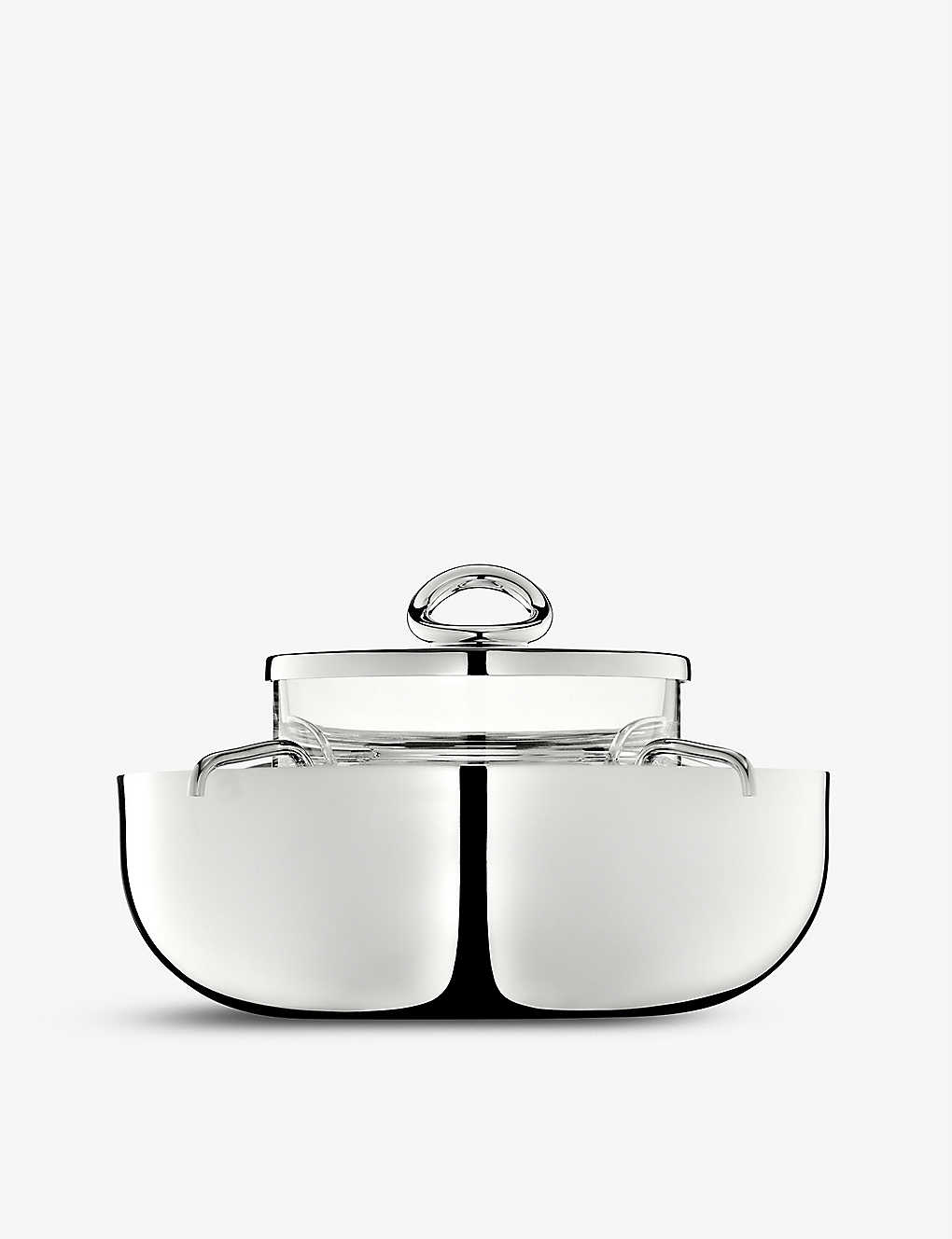 CHRISTOFLE ベルティゴ 銀メッキ メタル キャビアセット Vertigo silver-plated metal caviar set