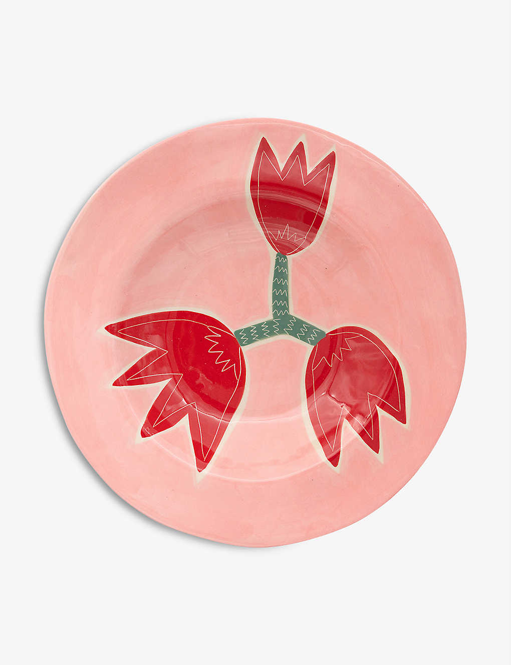 LAETITIA ROUGET `[bv 菑Z~bNv[g 26cm Tulip hand-painted ceramic plate 26cm