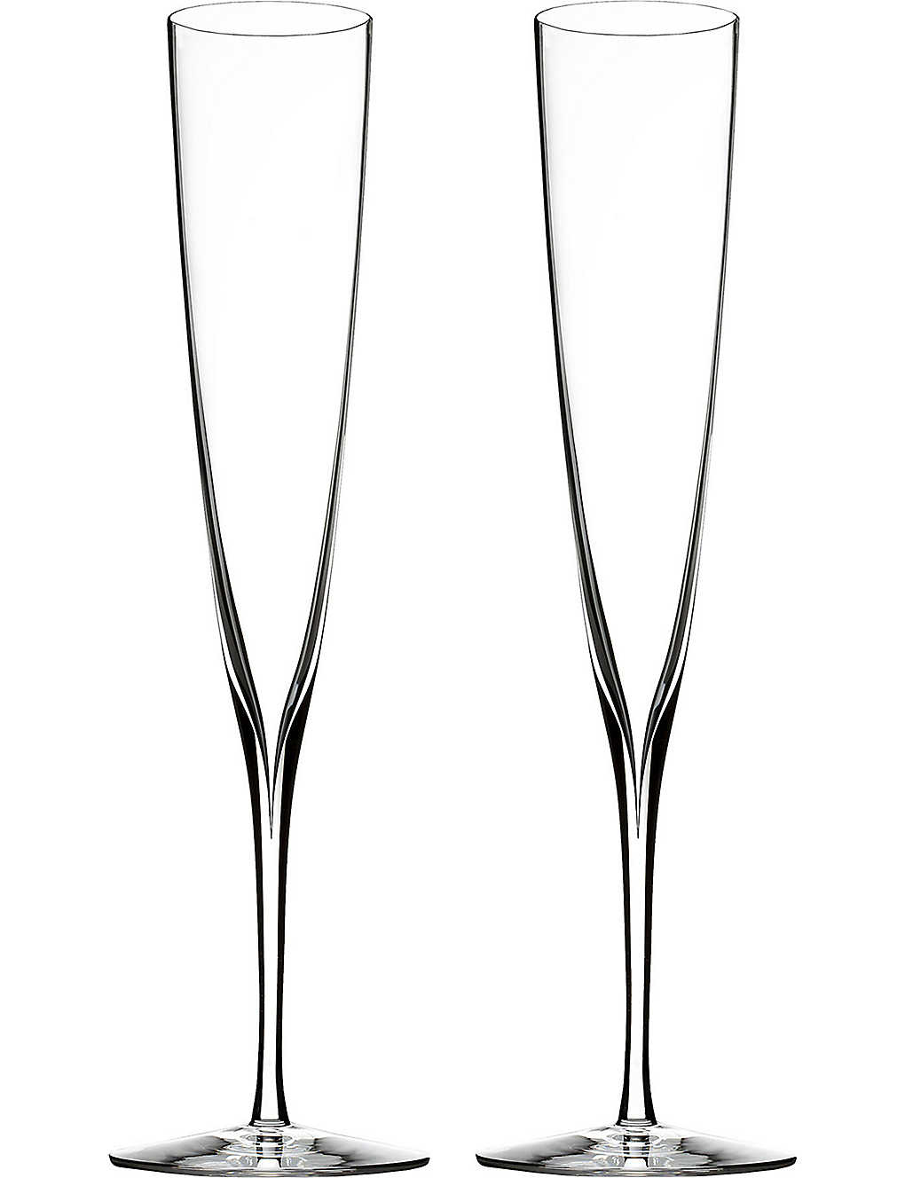 WATERFORD エレガンストランペット クリスタルガラス シャンパンフルートグラス 2個セット Elegance Trumpet crystal-glass champagne flutes set of two