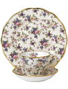 ROYAL ALBERT 100 イヤーズ イングリッシュ チンツ 3個 ティーセット(1940年代) 100 years english chintz 3-p...