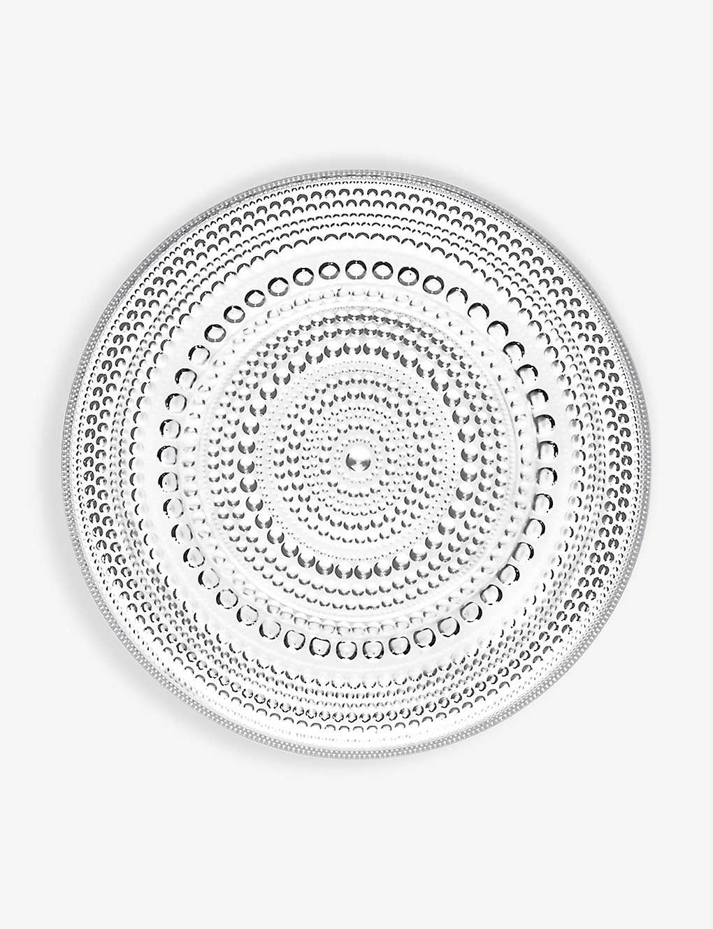 IITTALA JXew~ ~` KXv[g 17cm Kastehelmi round glass plate 17cm