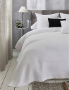 THE WHITE COMPANY メイソン ダブル コットン ベッドカバー 250cm x 240cm Mason double cotton bedspread 250cm x 240cm White