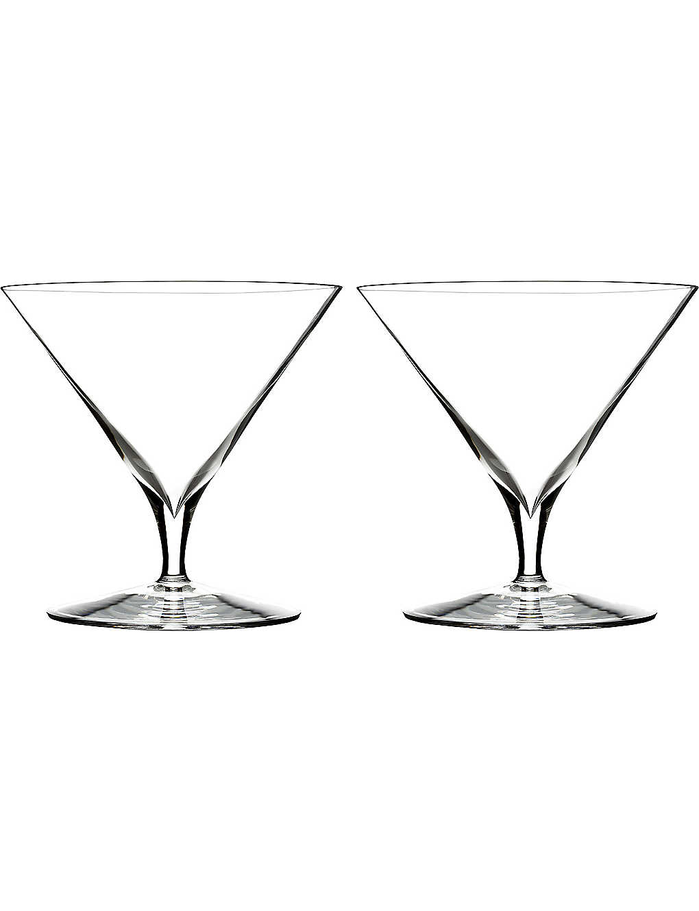 WATERFORD エレガンスマーティニ ステム クリスタル カクテルグラス 2個セット Elegance Martini stemmed crystal cocktail glasses set of two