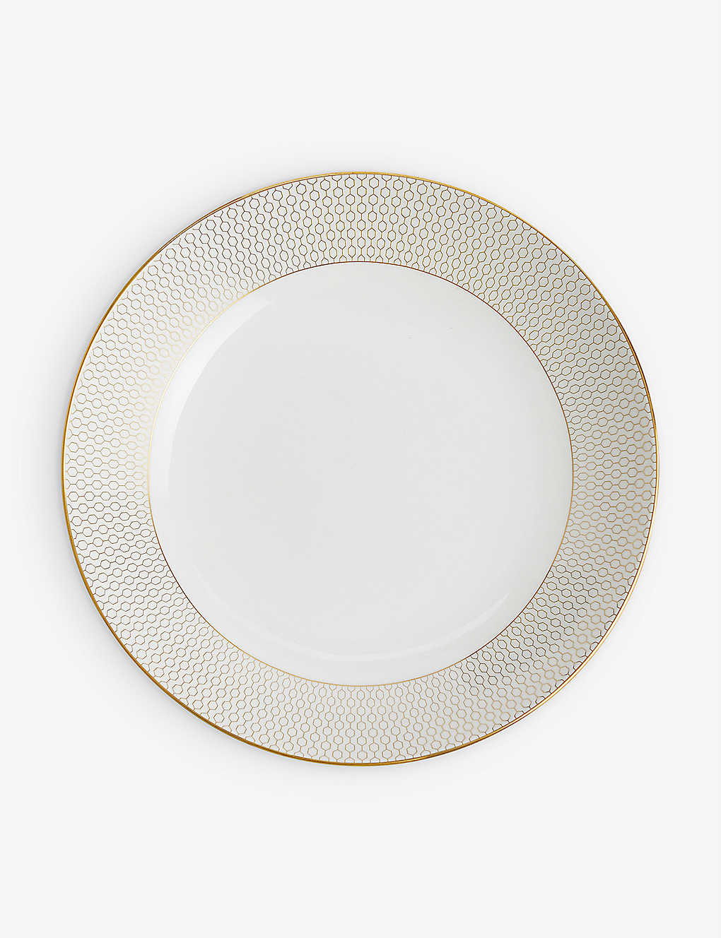 WEDGWOOD WIS[h WIgbNp^[ {[`Ci pX^{E 24cm Gio Gold geometric-pattern bone-china pasta bowl 24cm