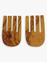 BE HOME グレインド オリーブウッド サラダハンズ 2個セット Grained olive-wood salad hands set of two