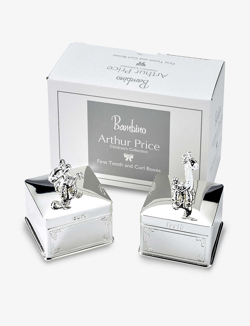 ARTHUR PRICE ジラフ ファーストヘア&ファーストトゥース シルバープレート ボックス 2個セット Giraffe First Hair and First Tooth silver-plated box set of two Silver Plated