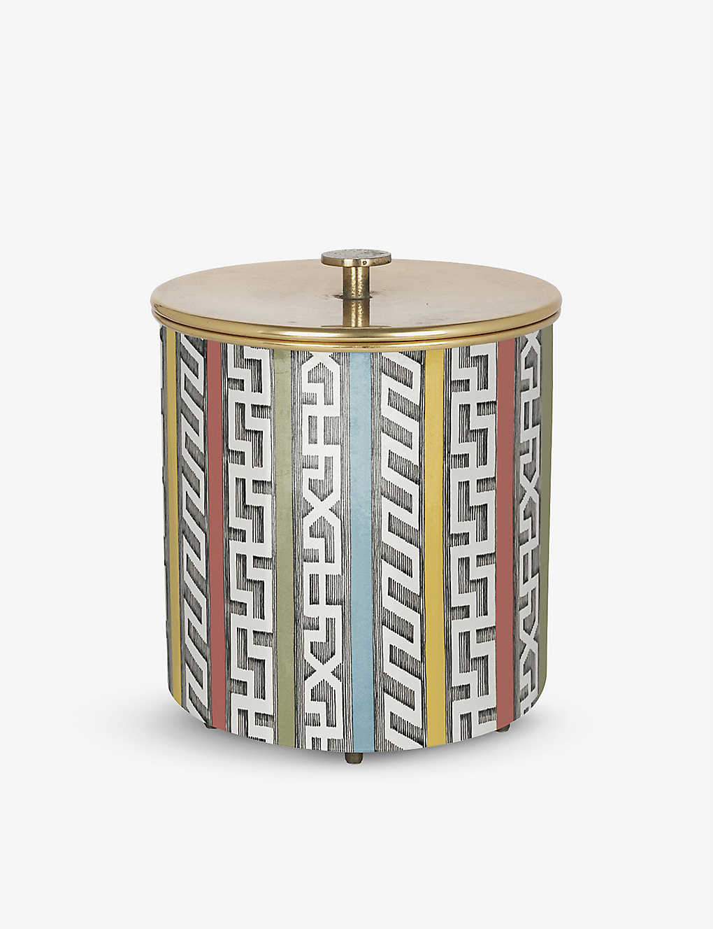 FORNASETTI Greca グラフィックプリント アイアン プラスチック&ブラス アイスバケット 27cm Greca graphic-print iron, plastic and brass ice bucket 27cm MULTI-COLOURED