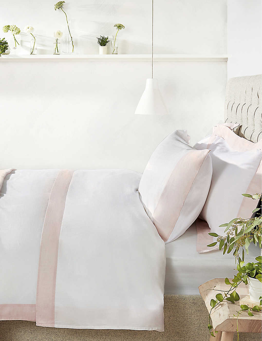 THE WHITE COMPANY ポルトベロ シングル コットン デューベイ カバー Portobello single cotton duvet cover PetalStrpe