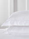 THE WHITE COMPANY ボーダー スタンダード コットン オックスフォード ピローケース 50×75cm Bordered standard cot...