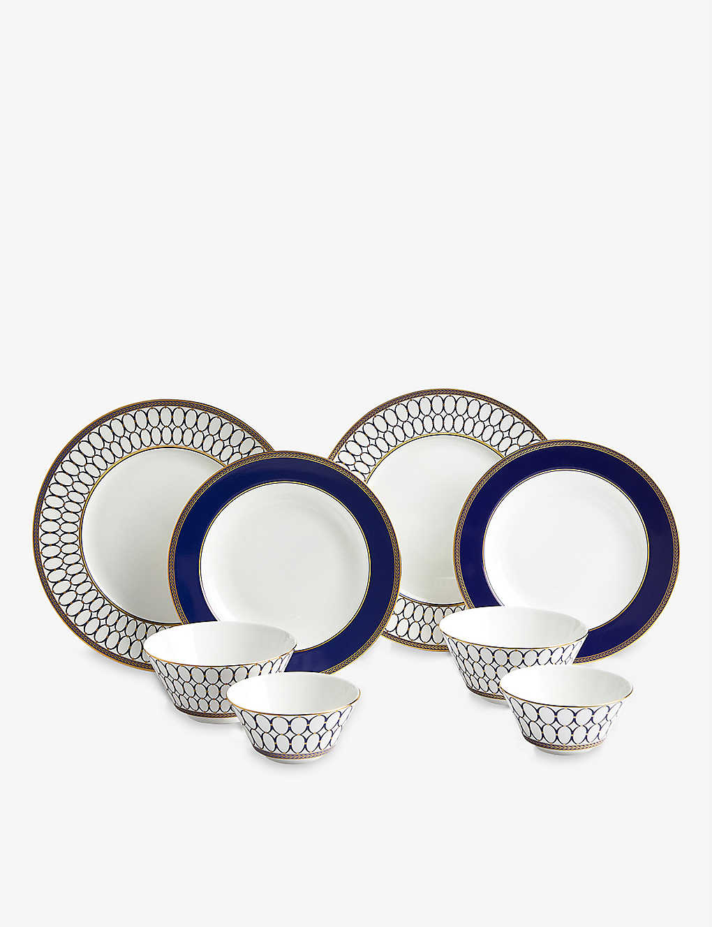 WEDGWOOD lTX S[h {[`Ci 8s[X fBi[Zbg Renaissance Gold bone china eight-piece dinner set