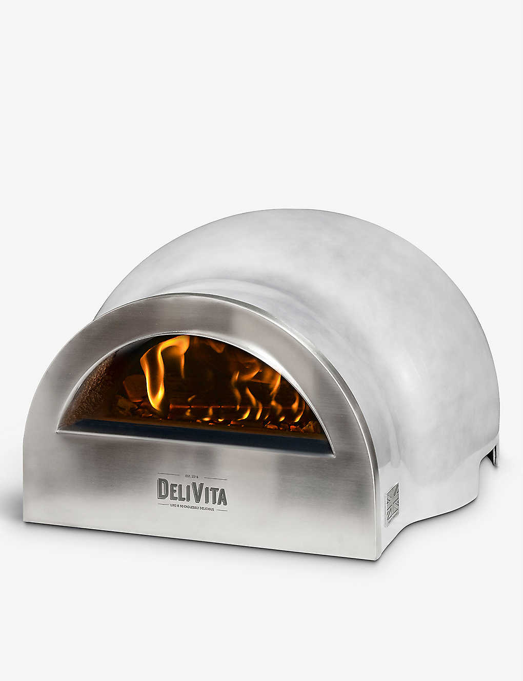 DELIVITA С ǥå ƥ쥹&ȡ åɥե䡼 ԥ֥ 75cm Silver Deluxe stainless-steel and stone wood-fire pizza oven 75cm