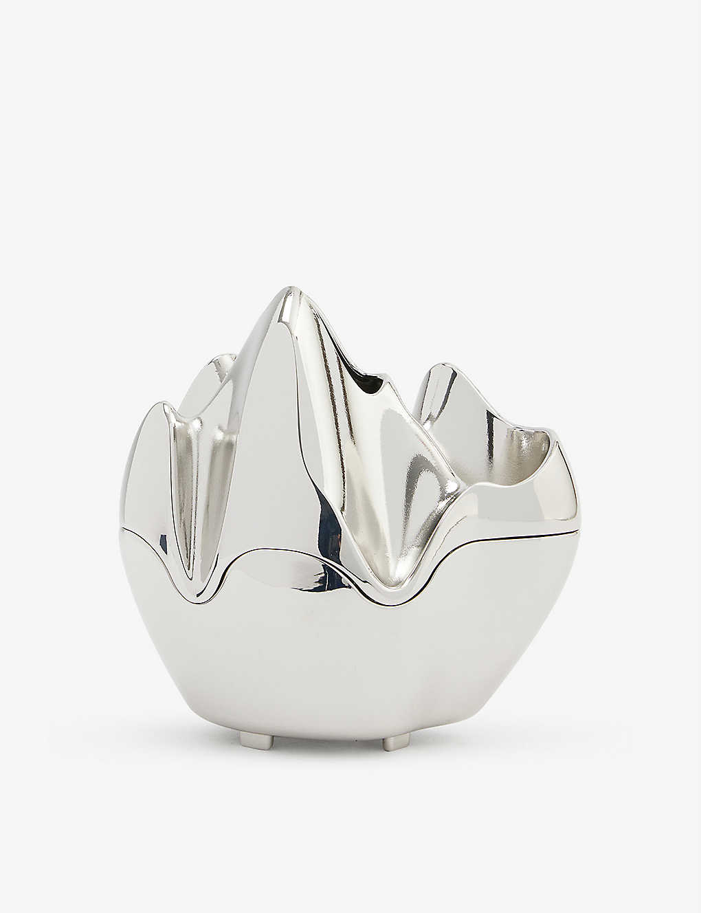 PUBLISHED BY アブストラクト シェイプ クロームプレート メタル オイルバーナー Abstract-shape chrome-plated metal oil burner SILVER