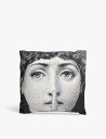 FORNASETTI Silenzio l&Rbguh NbV 40~40cm Silenzio linen and cotton-blend cushion 40cm x 40cm