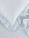 THE WHITE COMPANY カラ ストライプ リネンブレンド ダブル デューベイカバー Kara striped linen-blend double duvet cover WHITE/BLUE