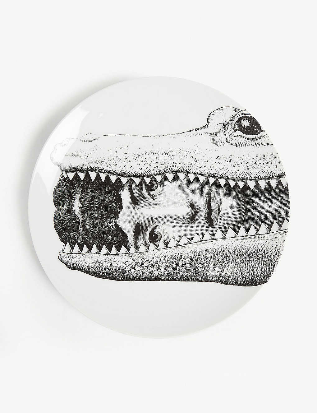 FORNASETTI Tema e Variazioni NR_C v[gno.233 |[Z EH[v[g 26cm Tema e Variazioni crocodile plate no.233 porcelain wall plate 26cm