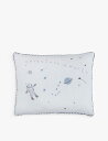 THE LITTLE WHITE COMPANY T~[EXy[X} I[KjbNRbg NbV 40~30cm Sammie Spaceman organic-cotton cushion 40cm x 30cm WHITE/BLUE