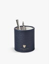 ASPINAL OF LONDON ロゴエンベリッシュト グレーンドレザー ペンポット 10cm Logo-embellished grained-leathe...