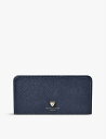 ASPINAL OF LONDON ロゴ エンベリッシュ グレーンレザー レターラック 20cm Logo-embellished grained-leather letter rack 20cm NAVY