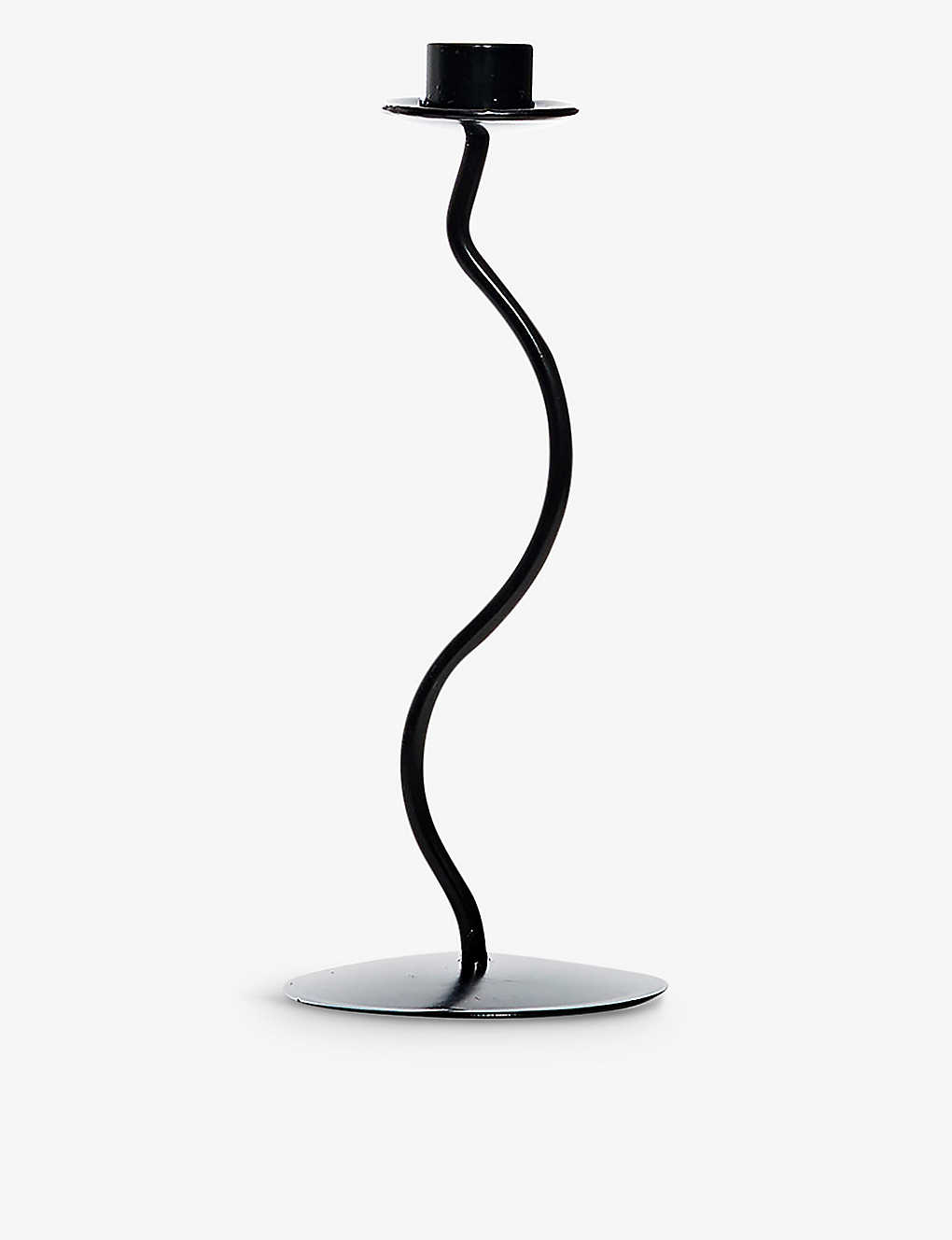 BIAS EDITIONS ウィグル スモール パウダーコーテッド スチール キャンドルスティック 24cm Wiggle small powder-coated steel candlestick 24cm BLACK