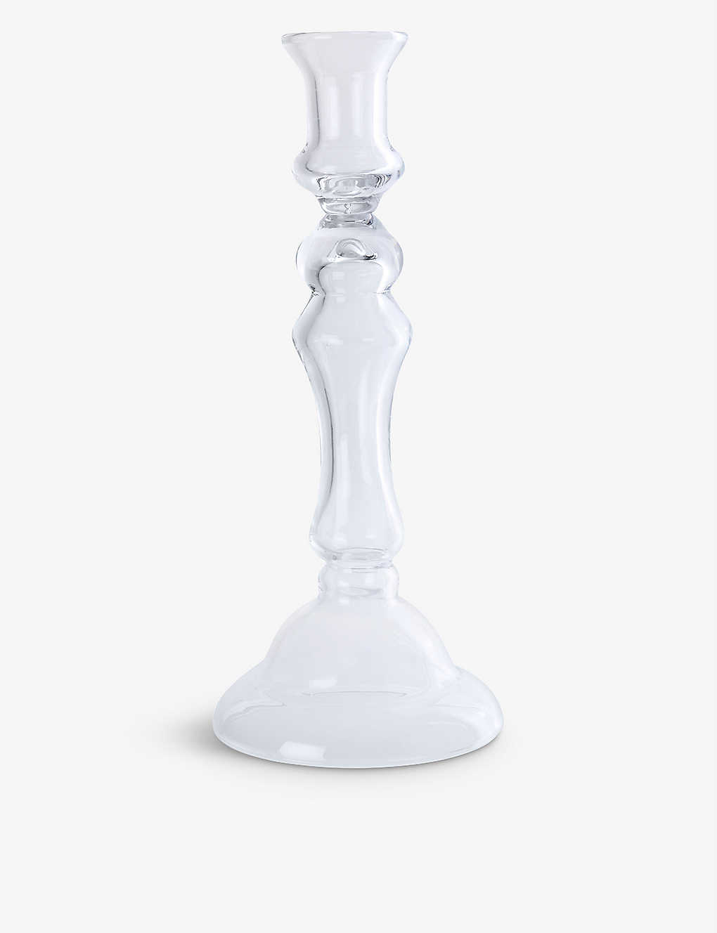THE WHITE COMPANY フルーテッド クリスタルガラス キャンドルスティック 29.5cm Fluted crystal-glass candlestick 29.5cm CLEAR