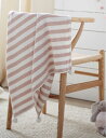 THE LITTLE WHITE COMPANY ストライプ コットン&カシミアブレンド ブランケット 100×75cm Stripe cotton and c...