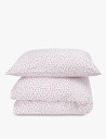 THE LITTLE WHITE COMPANY Effie `[bvvg Rbg Rbguh f[xCZbg Effie tulip-print cot cotton-blend duvet set WhitePink