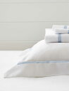 THE WHITE COMPANY Foley エンブロイダードトリム キング コットン デューベイカバー Foley embroidered-trim king cotton duvet cover WHITE/BLUE