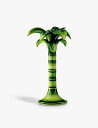 LES OTTOMANS パーム セラミック キャンドルホルダー 25cm Palm ceramic candle holder 25cm GREEN